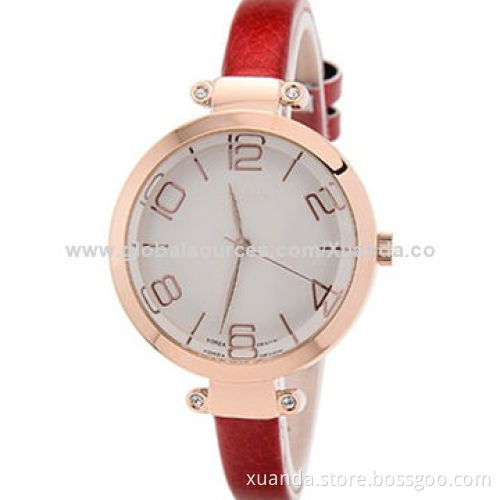Fashion watch, japan movt. watch for woman style, alloy case, genuine leatherNew